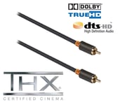 CABLE COAXIAL NUMERIQUE DIGITAL 2 m mètres RCA CINCH SPDIF HAUT DE GAMME 75 Ohm