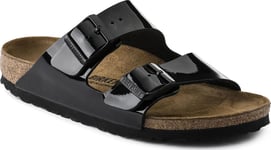 Birkenstock Women's Arizona Birko-Flor Patent Narrow Patent Black, 39