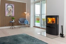 Poêle à bois en acier Aduro 21 noir 6.5kW 140m²