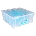 ArtBin Super Satchel Intercalaires doubles profonds, 6990RH, plastique polypropylène, transparent et bleu