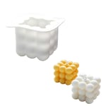 3D Rubik Cube Soy Silicone Candle Moulds- Cake Decorating Silicone Fondant Mould Bakeware Muffin Jelly Tray Chocolate Candy Baking Mould for Party Decoration Sugarcraft DIY