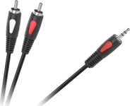 Kabel Cabletech Jack 3.5Mm - Rca (Cinch) X2 5M Czarny (4978)