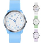 SOCICO Montre Analogique pour Enfant Garçon Fille, 5ATM/50M Étanche Facile à Lire Quartz Minimaliste Montre pour Enfants de 8 à 18 Ans (Bleu)