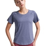 Workout Tops for Women Mesh Loose Tank Yoga Shirts Racerback Gym Clothes Sports Running Training T-Shirt,Blue,S