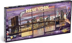 Simba - Schipper - New York - Kit de Peinture par Numéros - Acrylique - 5 Toiles - Structure en Lin - 609450806