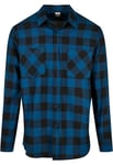 Urban Classics Men's Checked Flanell flannel shirt, Blk/Tur, XL UK