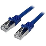 StarTech.com Câble réseau Cat6 blindé SFTP sans crochet de 1 m - Cordon Ethernet RJ45 anti-accroc - Câble patch M/M - Bleu (N6SPAT1MBL)