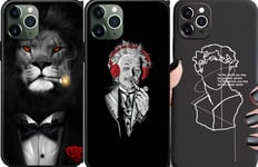 iPhone 12 & 12 Pro 3-PACK skal lejon Einstein Staty