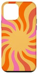 Coque pour iPhone 12 mini Simple style rétro années 70 soleil et rayons