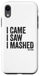 Coque pour iPhone XR I Came I Saw I Mashed Buttons Jeux vidéo Gamer Noob