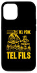 Coque pour iPhone 13 Tel père tel fils accessoire quad motocross humour