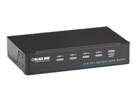 Black Box Dvi-d Splitter With Audio And Hdcp, 1 X 4