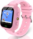 Montre Connectée Enfant Avec Carte Sim, Montre Telephone Avec Sim Appel Sms 25 Jeux Sos Appareil Photo Musique Podomètre Réveil, Montre Telephone Enfant Jouet Cadeau De 4 À 12 Ans Fille Garçon