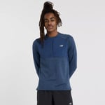 New Balance Heat Grid Crew Blå - Löpartröja för Herrar | Mellanlager & Löparkläder - Handla nu på Loparshop.se!