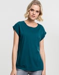 Urban Classics Ladies Extended Shoulder Tee (Teal, M) M Teal