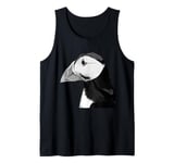 Puffin Auks Seabird Lunde alken Wildlife Animal Illustration Tank Top