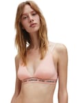 Calvin Klein Womens 000QF6316E CK One Recycled Bralette Bra - Pink Cotton - Size 14 UK