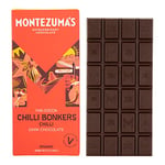 Montezuma's Chilli Bonkers, 74% Cocoa, Dark Chocolate With Chilli, Gluten Free, Naturally Vegan & Organic, 90g Bar