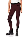 HKM 9228 Starlight Legging d'équitation en Silicone pour Fille Bordeaux/Noir Taille 36