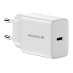 Mobique Väggladdare USB-C 20W PD vit