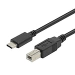 Plexgear USB-C-kabel till USB-B 2.0 1 m