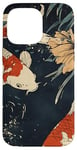 Coque pour iPhone 14 Pro Max Beauté Koi Fish Pond Japan Zen Garden Vintage Art Lovers