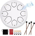 Slit Drums, Steel Tongue Drum, 6 Inches 8 Tone D Key, Handpan Drum with Drumstic