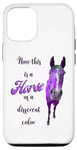 Coque pour iPhone 15 Pro Purple Horse Pony Equine Lilas Cheval Race Animal