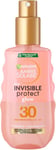 Garnier Ambre Solaire Invisible Protect Glow Transparent Sun Cream Spray SPF30,