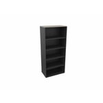 Etagère de bureau H 180 cm Métis Blanc perle, aluminium ou anthracite RANGEMENT PRO : armoire sans porte A/H180 DL80xP47/coloris anthracite/ft chêne gris