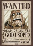 Poster Chibi " Wanted God Usopp " - 52x38 CM - one piece