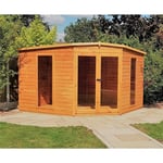 10 x 10 Corner Wooden Summerhouse with Double Doors