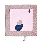 DOUDOU ET COMPAGNIE - Tapidou Rose Fleuri BOH'AIME FAON - 100x100cm - Pour Bébé 0-6 Mois - Tapis d'Eveil Confort - Jeu et Motricité - Tapis Rembourré Adapté au Parc - Cadeau De Naissance - DC4034