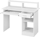 Yaheetech White Home Office Computer Desk, Small Study Workstation, Writing Desk