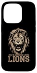 Coque pour iPhone 14 Pro Visage de lion drôle Meme Lions Citations Just A Man Who Loves Lions