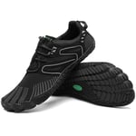 SAGUARO Chaussures Minimaliste Homme Femme Barefoot Shoes Chaussures Pieds Nus Antidérapantes Barefoot Chaussures de Trail Chaussure Randonnée pour Semelle Zero Drop Noir Nuit EU GR.37