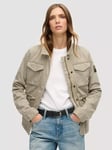 Superdry M65 Embellished Military Jacket, Vintage Khaki