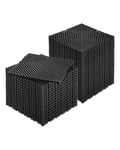 VEVOR Tapis de drainage emboîtable, 310x310 mm, dalles de sol de drainage modulaire emboîtable, 40 pcs, coussin de sol à épisser en PP antidérapant noir, tapis de douche, pour garage, jardin, cuisine