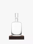 LSA International Straight Whisky Decanter with Walnut Base, 1.1L, Clear/Natural