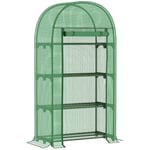 80 x 49 x 160cm Mini Greenhouse Portable Green House w/ Storage Shelf