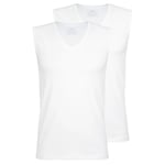 Calida Maillot De Corps Homme - Cotton Code, Col V, City-Shirt, Single Jersey Blanc Xl (X-Large)