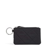 Vera Bradley Women's Performance Twill Deluxe Zip Id Case Wallet with RFID Protection, Black, One Size