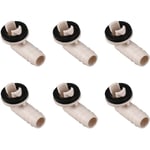 6X Raccord de Coude Connecteur Tuyau Drainage Climatiseur Avec Anneau En Caoutchouc pour Unités Mini-Split et Unité Fenêtre Ca 3/5 Pouces (15 mm)