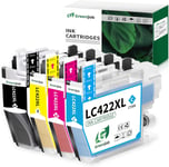 Lc422Xl Cartouche D'Encre Compatible Pour Cartouche Brother Lc422 Lc422Xl Lc-422Xl Lc-422Xlval Pack Pour Brother Mfc-J5340Dw Mfc-J5345Dw Mfc-J5740Dw Mfc-J6540Dw Mfc-J6940Dw (Paquet De 4)