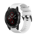 Garmin Fenix ​​​​5 Plus silikoniranneke, 22 mm - valkoinen