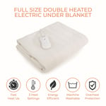 Electric Heated Under Blanket by Carmen -Full Size Double, C81196 in White