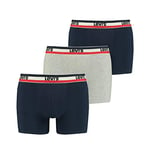 Levi's Boxer sous-vêtement, Bleu Marine/Gris, XXL (Lot de 3) Homme