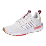 adidas Women's Racer TR23 Shoes, Cloud White/Cloud White/Bright red, 8