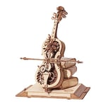 ROKR Puzzle en Bois 3D Modèle Mécanique Construire Maquette pour Adulte Enfants, Boîte à Musique Violoncelle Magique