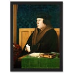 Painting Antique Holbein Junior Thomas Cromwell Earl Essex Chief Minister Artwork Framed Wall Art Print A4